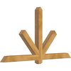 Ekena Millwork Kennewick Rough Sawn Timber Gable Bracket, Western Red Cedar, 72"W x 39"H x 4"D x 4"F, 13/12 Pitch GBW072X39X0404KEN00RWR